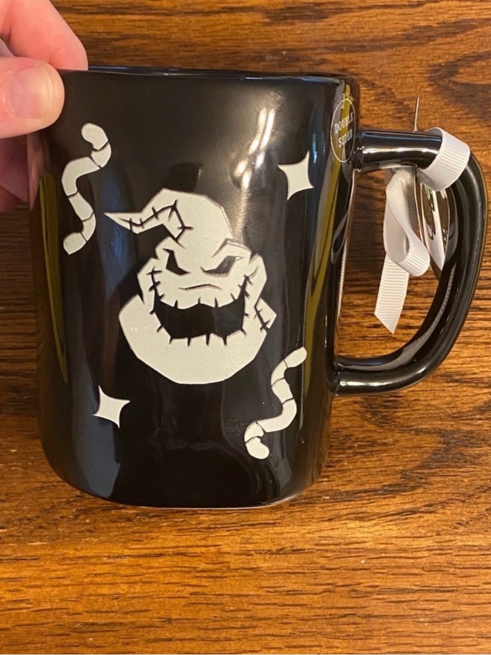Rae Dunn Disney NBC Oogie Boogie Glow in the Dark Ceramic Coffee Mug NWT
